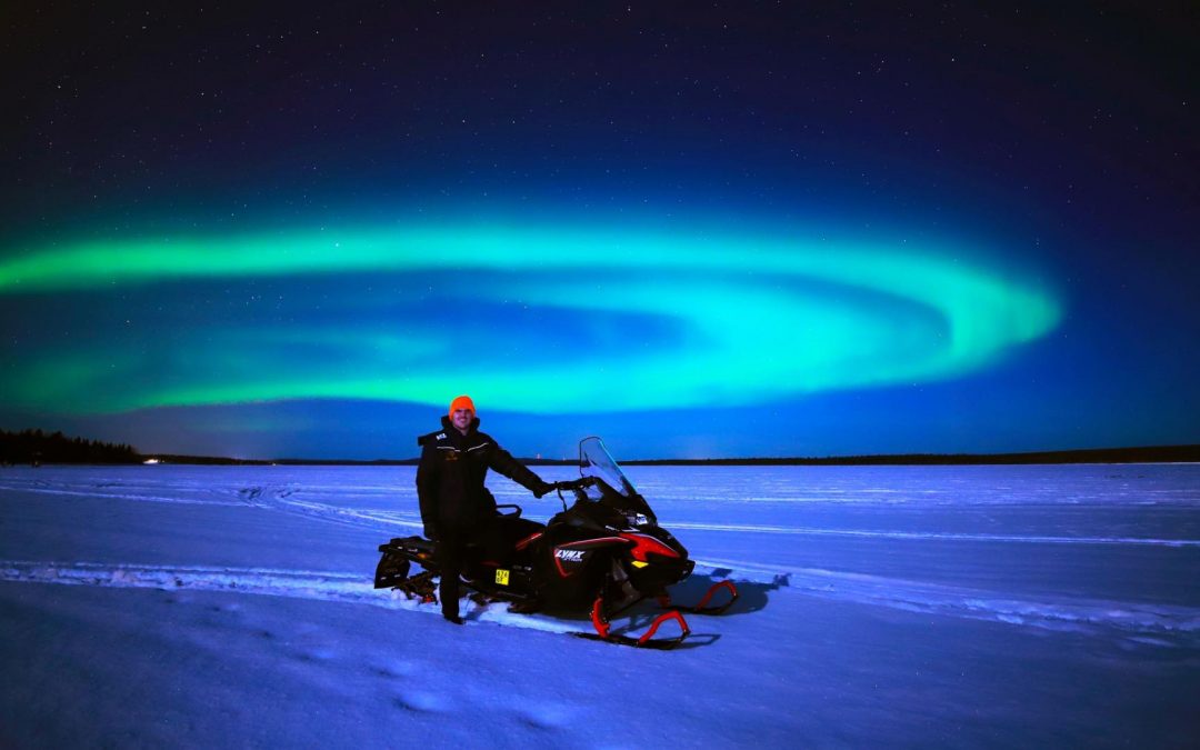 Searching Aurora with Snowmobile